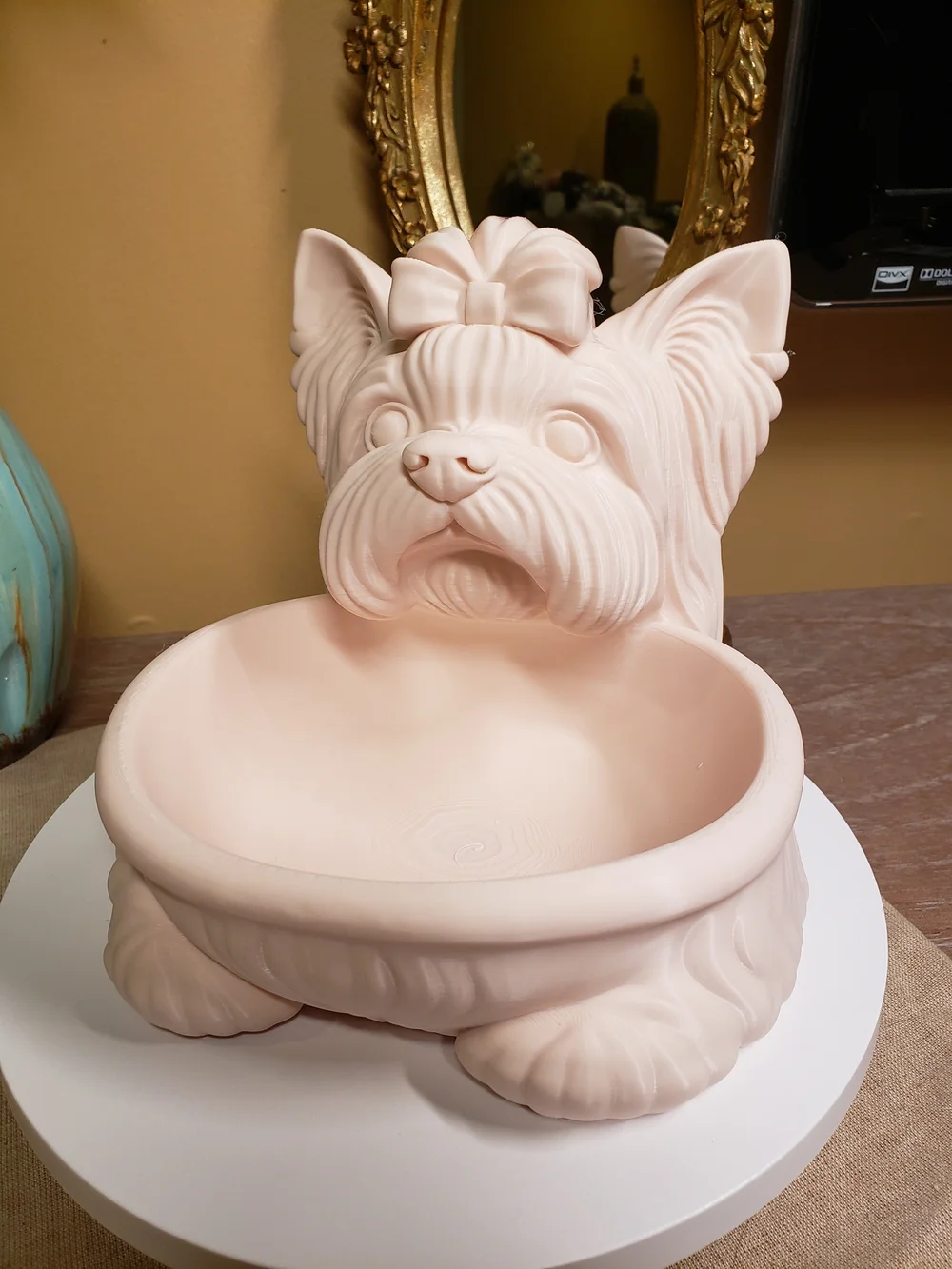Hand Crafted Yorkie Dog Bowl / Planter / Jewelry or Keepsake Dish NWT!